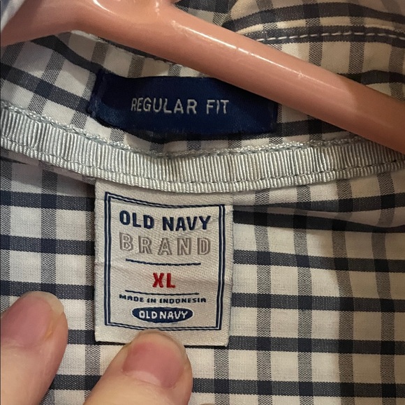 Old Navy Men's Green Striped and Blue Checkered Shirts both XL EUC - Picture 6 of 7